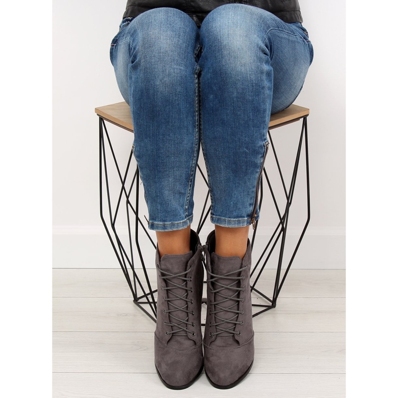 Saappaat vakaalla kantapäällä harmaa JA161 harmaa 1