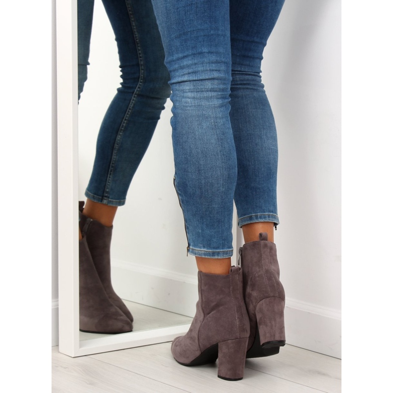 Saappaat vakaalla kantapäällä harmaa YQ203P harmaa 2