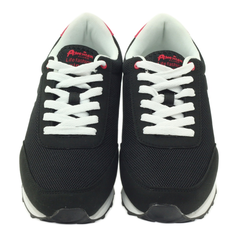 American Club Amerikkalaiset ADI urheilukengät naisille 1756 musta punainen 4