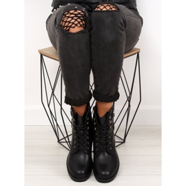 Mustat naisten saappaat mustat saappaat H950 Musta 2