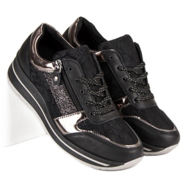 Kayla Tyylikkäät naisten lenkkarit musta 1