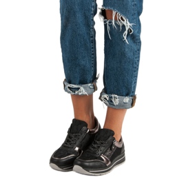 Kayla Tyylikkäät naisten lenkkarit musta 2