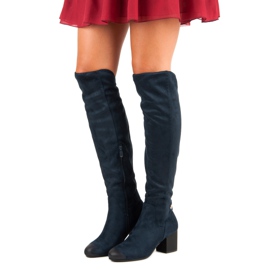 Tummansiniset reiden korkeat saappaat VINCEZAlta laivastonsininen 1