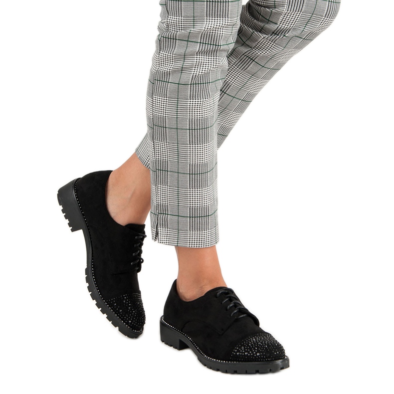 Bello Star Tyylikkäät mokkanahkaiset kengät musta 2