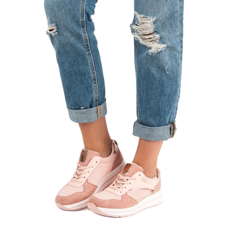 Muodikkaat urheilukengät vaaleanpunainen 2