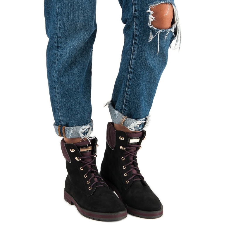 Lucky Shoes Mustia mokkanaisia ​​työntekijöitä musta 1