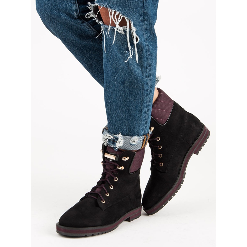 Lucky Shoes Mustia mokkanaisia ​​työntekijöitä musta 2