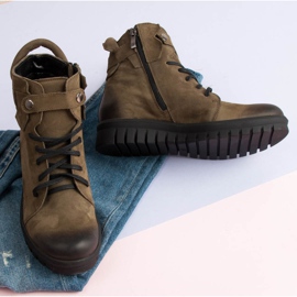 Khaki VINCEZA Workers -saappaat vihreä 1