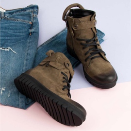 Khaki VINCEZA Workers -saappaat vihreä 2