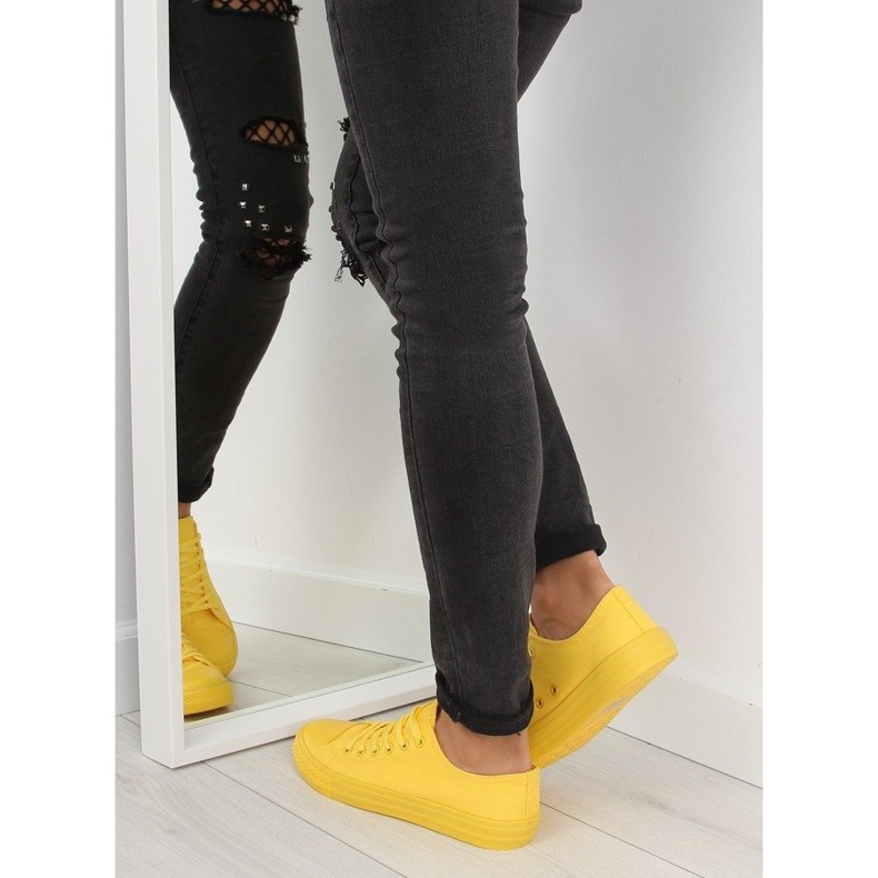 Keltaiset yksiväriset naisten lenkkarit NB176 keltainen 2