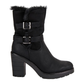 Lämpimät saappaat postissa musta 1