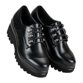 Sidotut naisten kengät musta 1