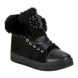 Lämpimät lenkkarit musta 1