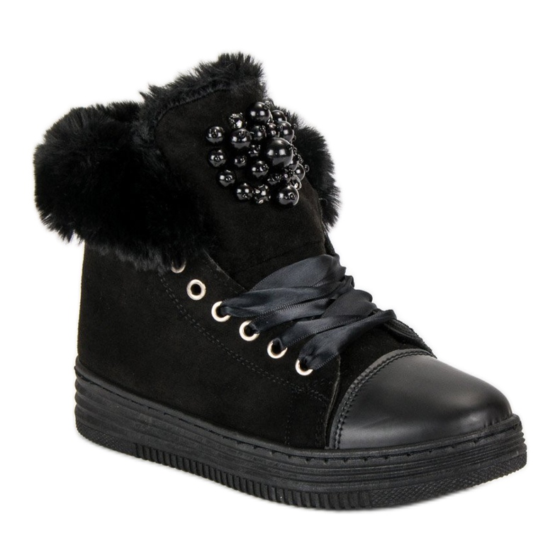 Lämpimät lenkkarit musta 1