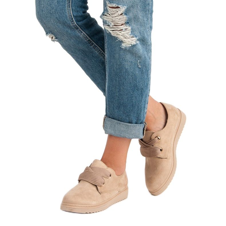 Suede Lace-up lenkkarit ruskea 2