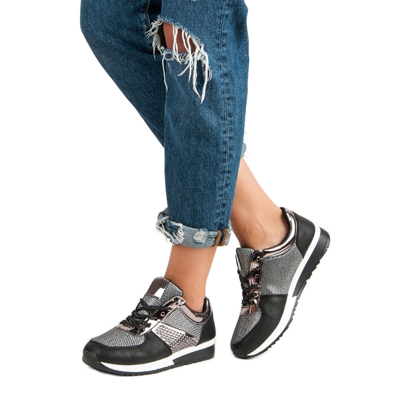 Tyylikkäät urheilukengät musta 2