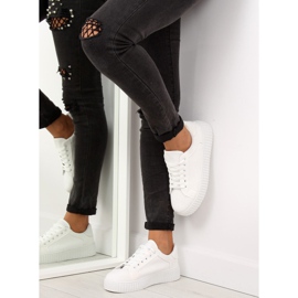 Valkoinen AX03 Valkoiset lenkkarit korkealla pohjalla 1