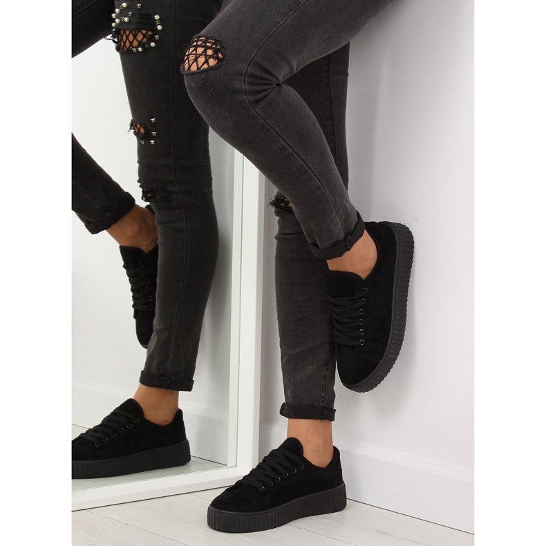 Musta AX03 Mustat lenkkarit korkealla pohjalla 1