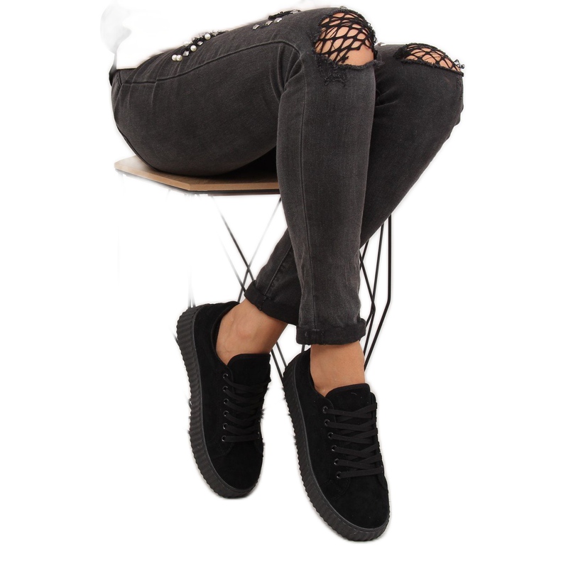 Musta AX03 Mustat lenkkarit korkealla pohjalla 2