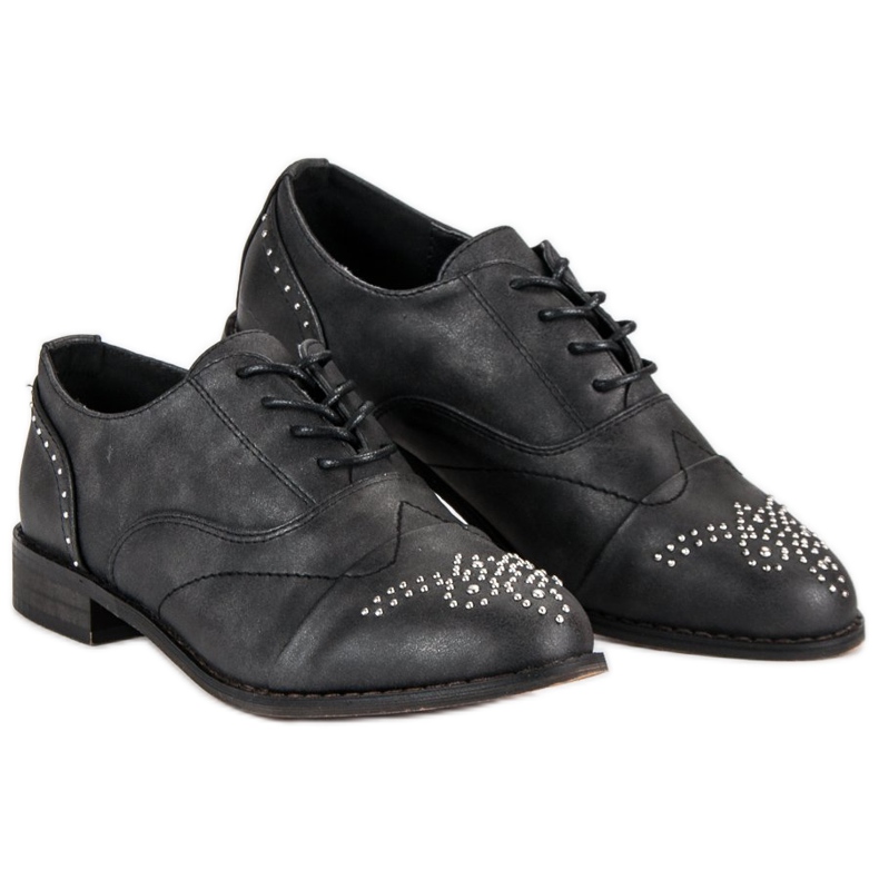 Super Me Muodikkaita sidottuja kenkiä musta 2