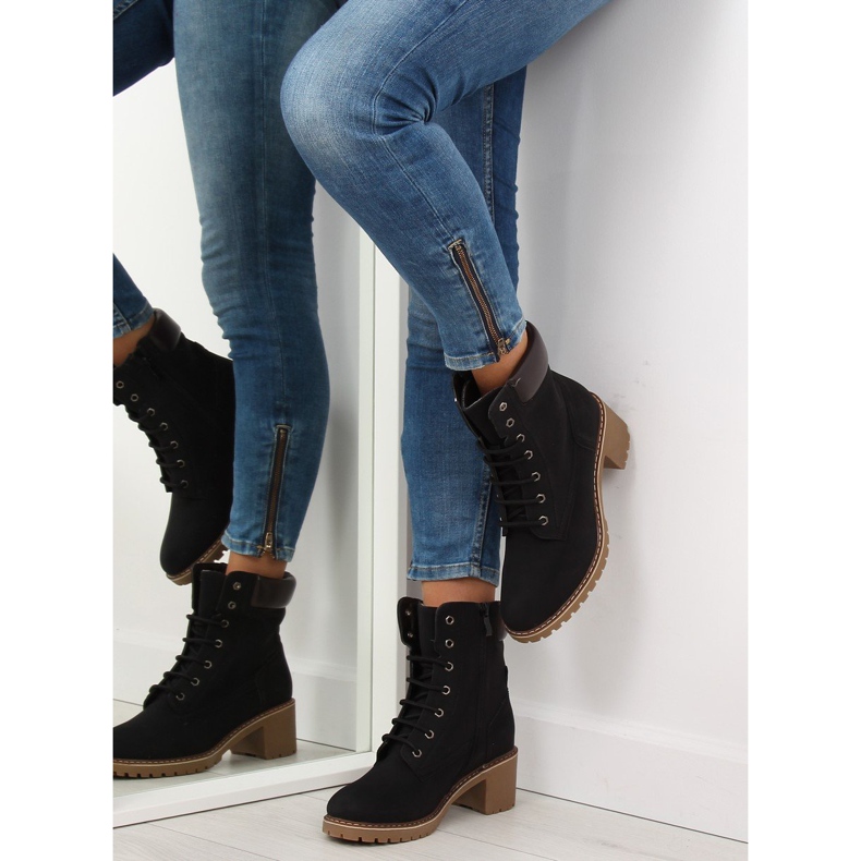 Mustat kantapäät saappaat 7-9028 2