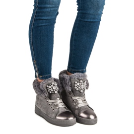 Lämpimät lenkkarit harmaa 1