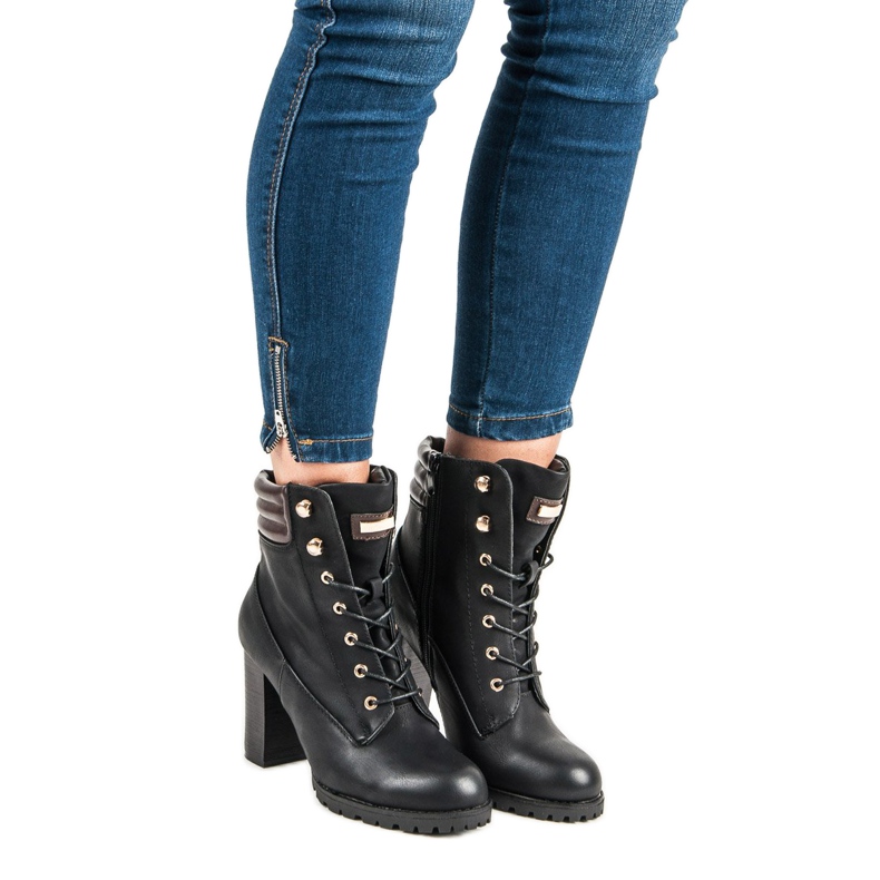 Kayla Sidotut korkeakorkoiset nilkkurit musta 2