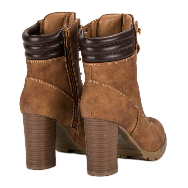 Kayla Sidotut korkeakorkoiset nilkkurit ruskea 1