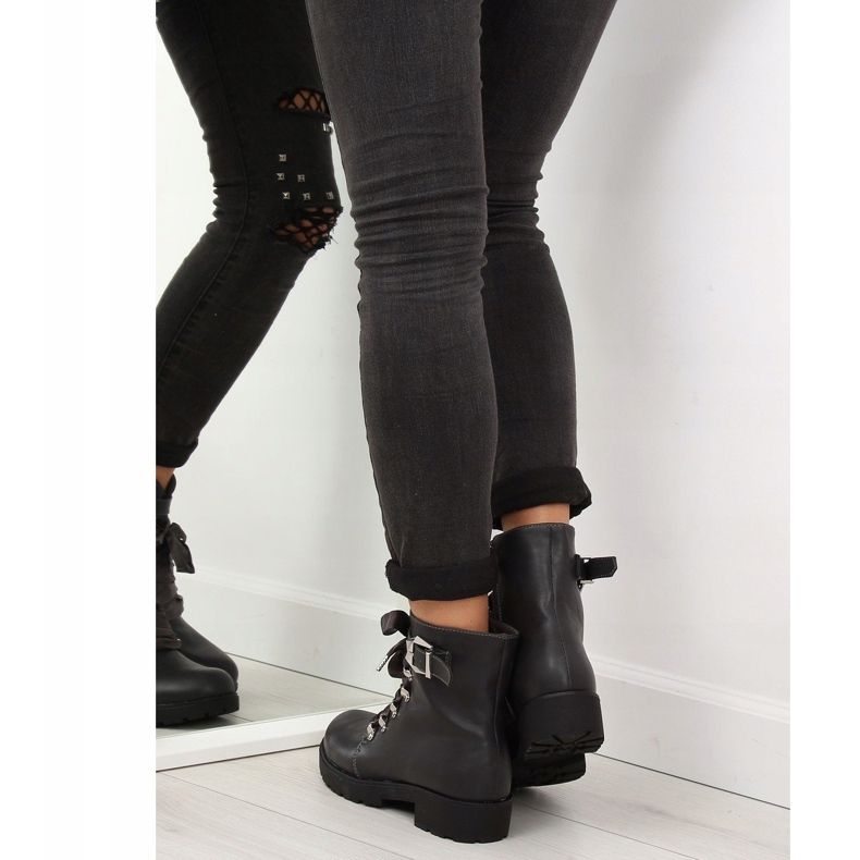 Harmaat saappaat, joissa nauha harmaa FC-H125 Harmaa 1