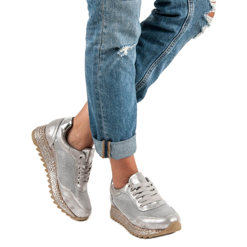 Bestelle Sidotut lenkkarit espadrillit harmaa 2