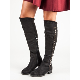 Super Me Mokkanahkakengät, joissa korkokengät musta 1