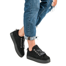 Muoti Mokkanahka Tennarit musta 1