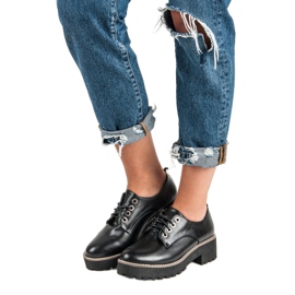 Muodikkaat nauhakengät musta 1