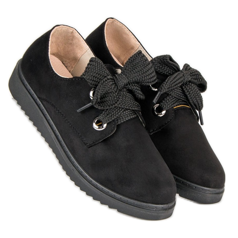 Mokkanahkaiset lenkkarit musta 2 Mokkanahkaiset lenkkarit musta 2