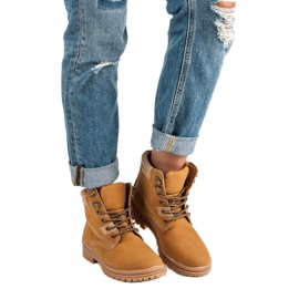 Kamelilla sidotut vaelluskengät ruskea 1