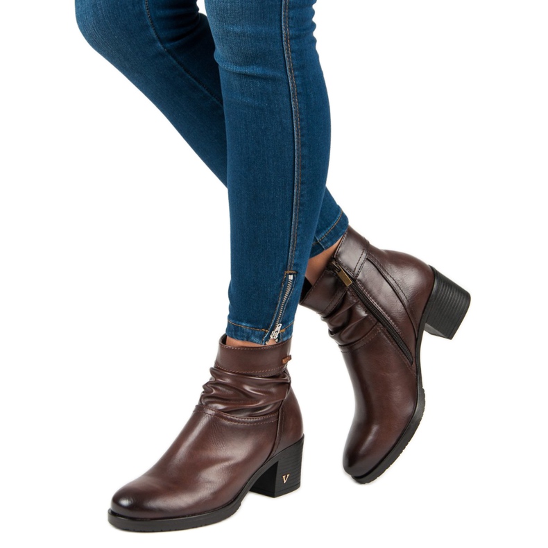 VINCEZA ruskeat naisten saappaat 2