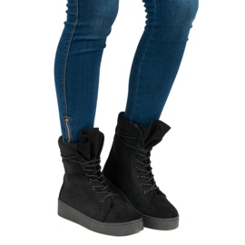 Bello Star Mokkanahkaiset lumisaappaat musta 1