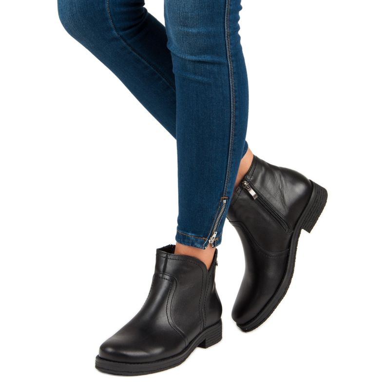 Matalat saappaat VINCEZA -vetoketjulla musta 2