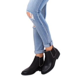 Mustat Chelsea-saappaat helmillä Q-30 Musta 2