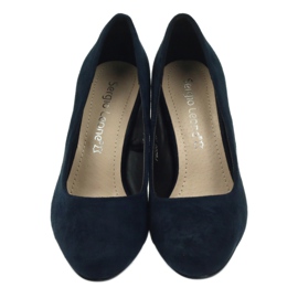 Sergio Leone Tummansininen mokkanahkainen pumppu PB200 laivastonsininen 3