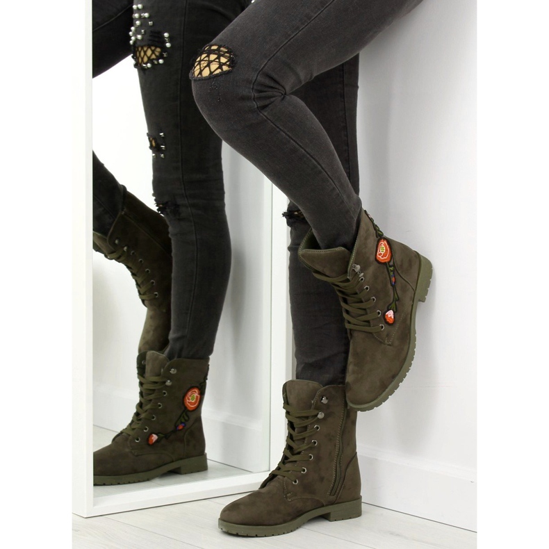 Työntekijät, joilla on kirjonta AB-9 Army Green vihreä 1