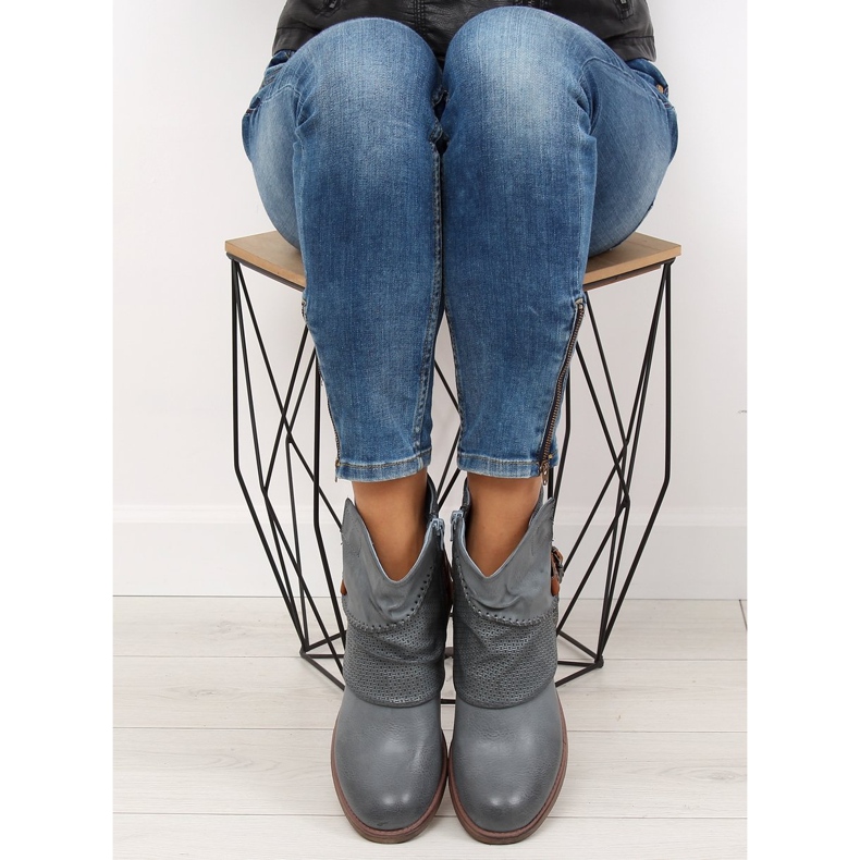 Siniset naisten siniset saappaat 640-PA Blue sininen 1