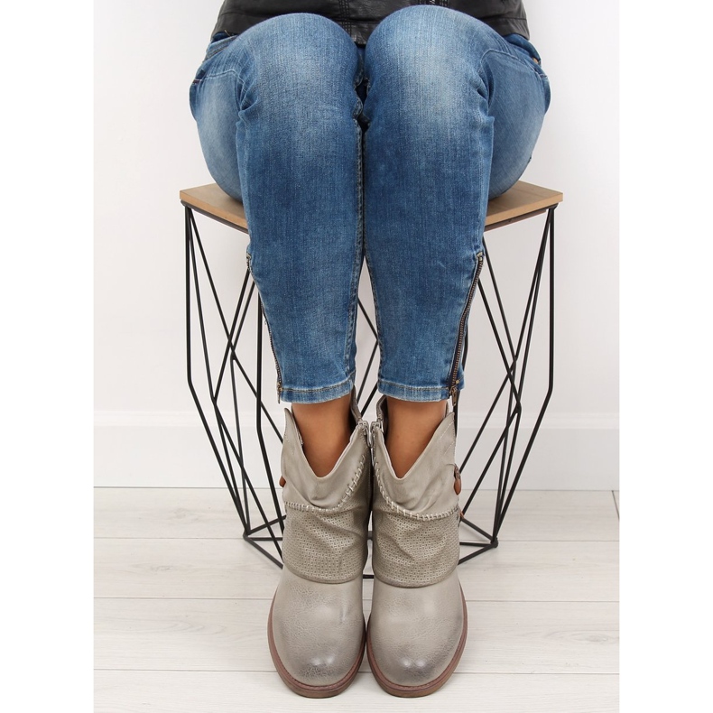 Harmaa Harmaa naisten saappaat 640-PA Harmaa 1