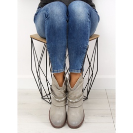 Harmaa Naisten harmaat saappaat 815-PA Grey 1