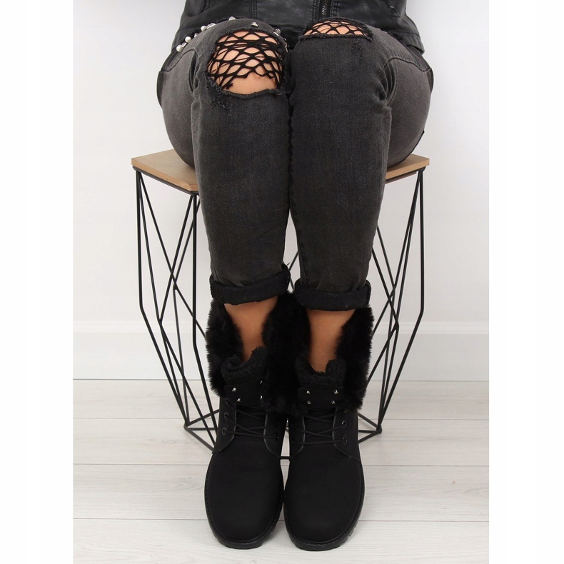 Mustat eristetyt puukengät BL137P Musta 2