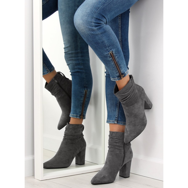 Harmaa Leveäkorkoiset harmaat saappaat NC781 Harmaa 1