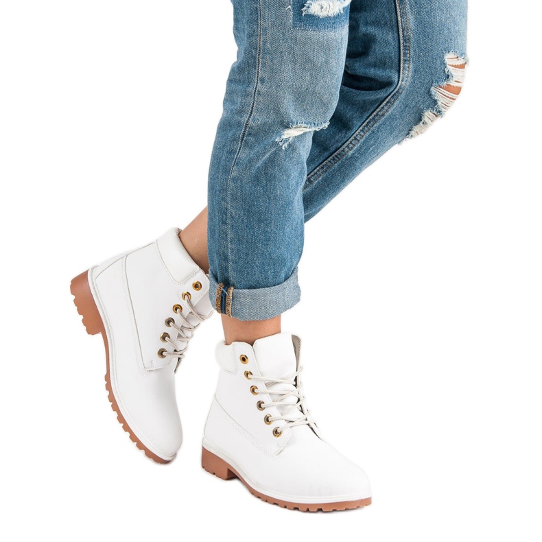 Naisten valkoiset vaelluskengät valkoinen 1