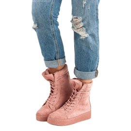 Bello Star Mokkanahkaiset lumisaappaat vaaleanpunainen 1