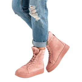 Bello Star Mokkanahkaiset lumisaappaat vaaleanpunainen 2