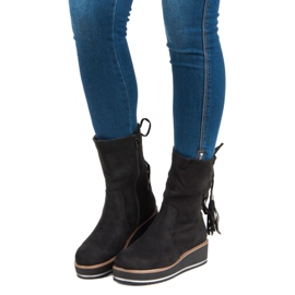 Forever Folie Kiilakorkoiset mokkanahkaiset nilkkurit musta 1